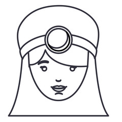 Obraz na płótnie Canvas doctor woman cartoon icon. Avatar people person and human theme. Isolated design. Vector illustration