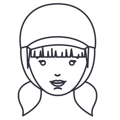 woman cartoon with hat icon. Avatar people person and human theme. Isolated design. Vector illustration