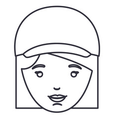 woman cartoon with hat icon. Avatar people person and human theme. Isolated design. Vector illustration