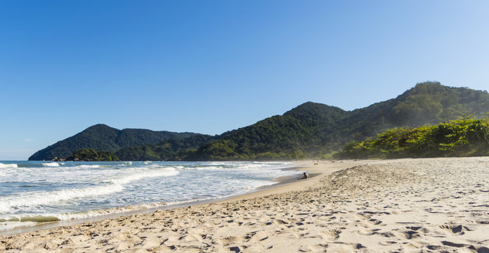 Vista da Prainha Branca - Guaruj&aacute;, S&atilde;o Paulo, Brasil