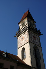 Baroque clock tower  of  Passau