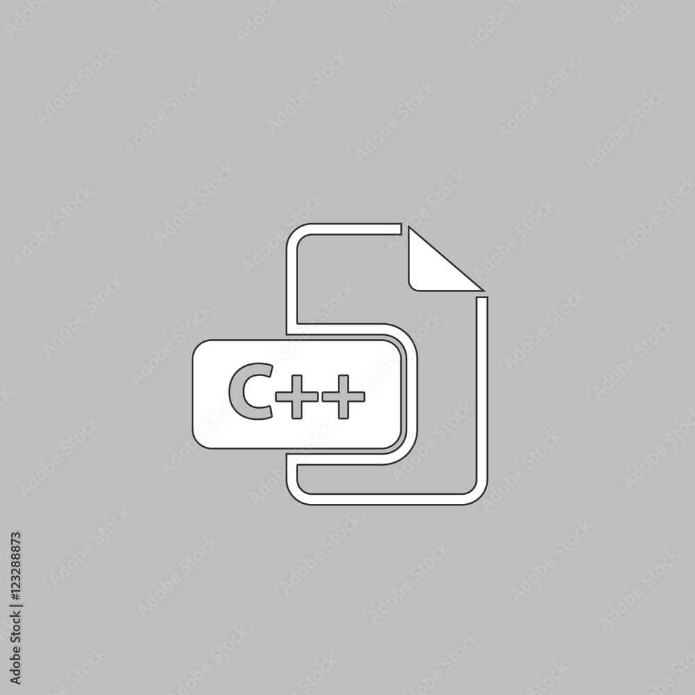 Poster c plus computer symbol