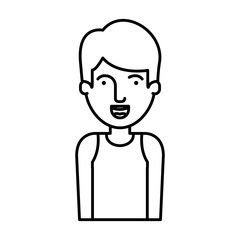 Man cartoon icon. Avatar people person and human theme. Isolated design. Vector illustration