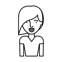 woman cartoon icon. Avatar people person and human theme. Isolated design. Vector illustration