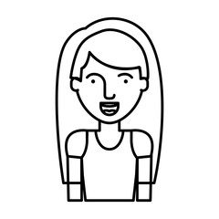 woman cartoon icon. Avatar people person and human theme. Isolated design. Vector illustration