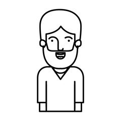Man cartoon icon. Avatar people person and human theme. Isolated design. Vector illustration
