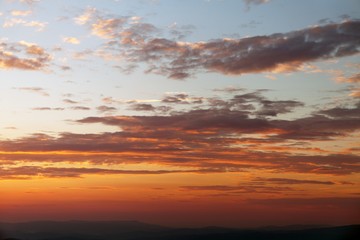 Fototapeta na wymiar Evening sunset view of beautiful sky