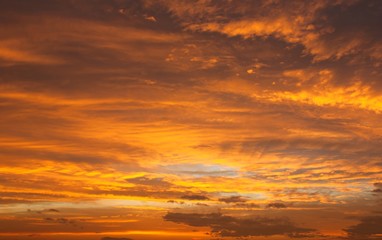 Evening sunset view of beautiful sky