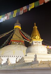 Night view of Bodhnath stupa - Kathmandu - Nepal