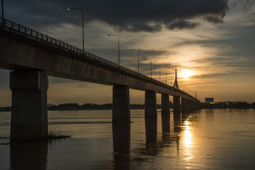 Fototapeta na wymiar Thailand - Laos Friendship Bridge