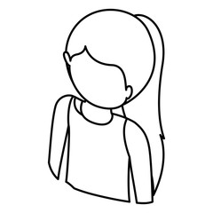 woman cartoon icon. Avatar people person and human theme. Isolated design. Vector illustration