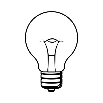Light bulb icon. Power energy and technology theme. Isolated design. Vector illustration