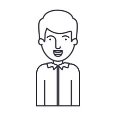 Man cartoon icon. Avatar people person and human theme. Isolated design. Vector illustration