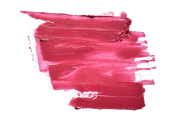 red lipstick or painted textured red brush on white