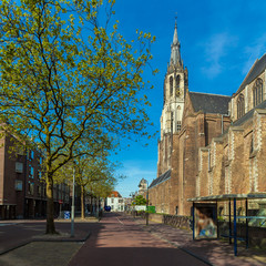 Fototapeta na wymiar The building of the new Church in Delft, Netherlands