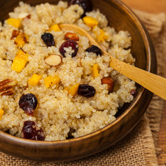Quinoa Porridge. Selective focus.