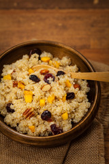 Quinoa Porridge. Selective focus.