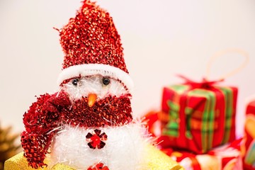 Snowman with presents