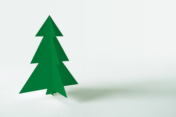 Obraz premium Christmas tree isolated on white background. Christmas tree pape