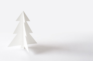 Christmas tree isolated on white background. Christmas tree pape