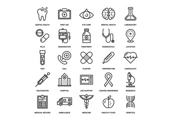Healthcare and Medicine Icons Set 04