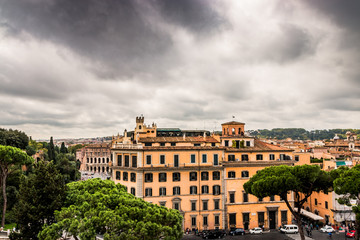 Vu sur Rome et la Piazza Venezzia du haut du Monument à Victor-Emmanuel 2