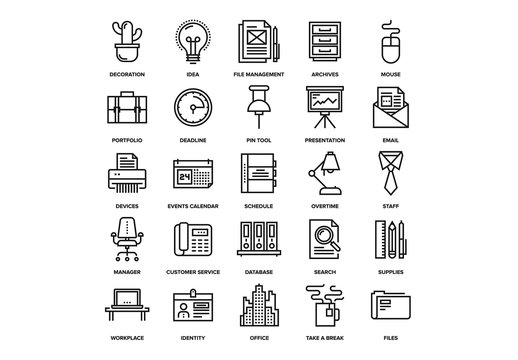 Office and Business Icons Set