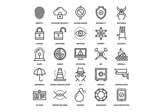 Security and Protection Icons Set 02
