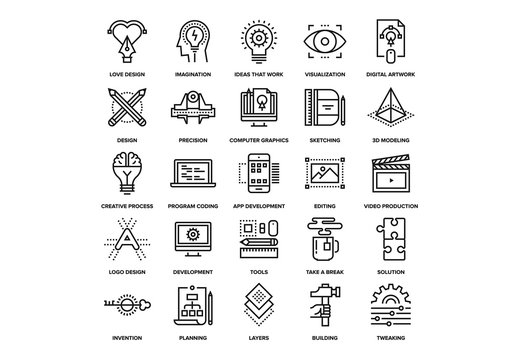 Creative Process Icons Set 02