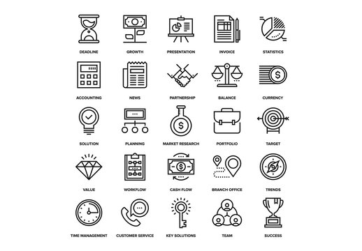 Business and Finance Icons Set 02