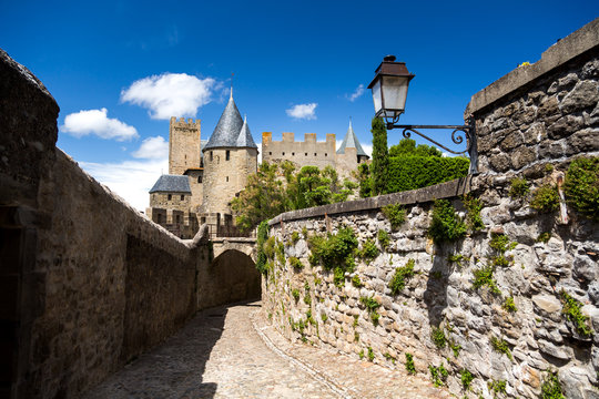 The medieval fortified city of Carcassone, the second most visited tourist site in France.  