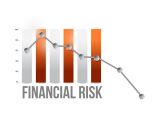 financial risk graph illustration design