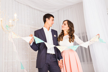 Love concept - Romantic couple hugging