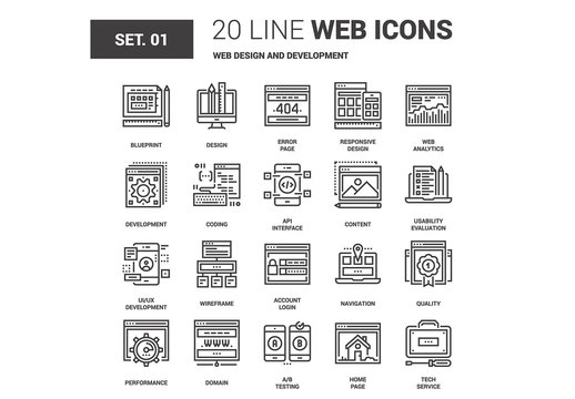Web Development Icons Set 