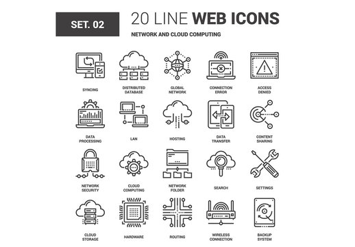 Networking Icons Set