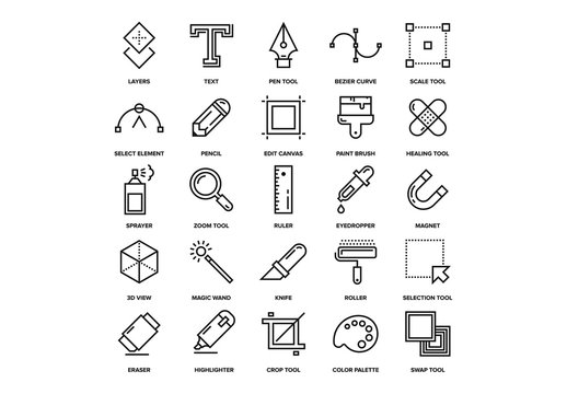 Design Tools Icons Set