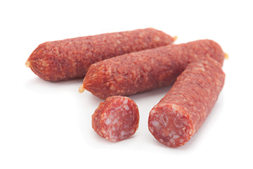 Small salami sausage slice