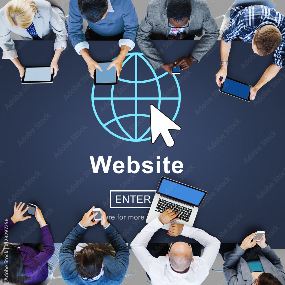 Poster web website www browser internet networking concept