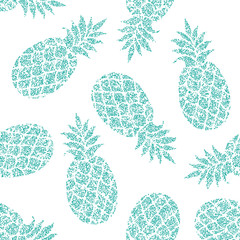 Ananas vector naadloos patroon voor textiel, scrapbooking of inpakpapier.