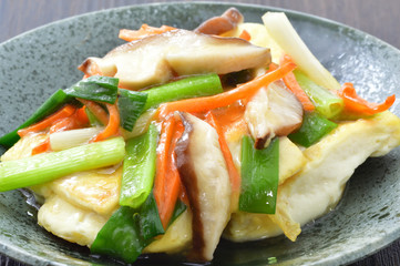 豆腐の野菜あんかけ