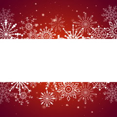 Web banner with snowflakes. Vector illustration