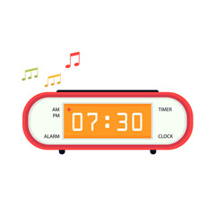 Obraz premium Alarm clock icon. Flat design style.