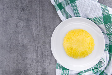 Italian traditional Polenta, porridge made from cornmeal. Mamali