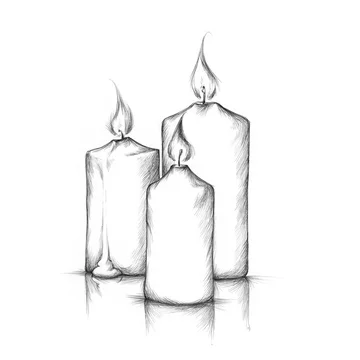 Drei brenende Kerzen – Stock-Illustration | Adobe Stock