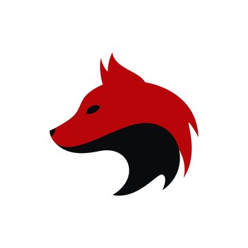 Head of wolf logo vector