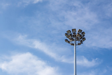 Spotlight and the sky.