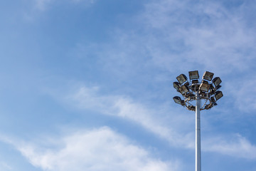 Spotlight and the sky.