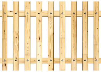 wooden fence on a white background