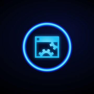 Glowing App Button - Dark