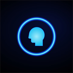 Glowing App Button - Dark